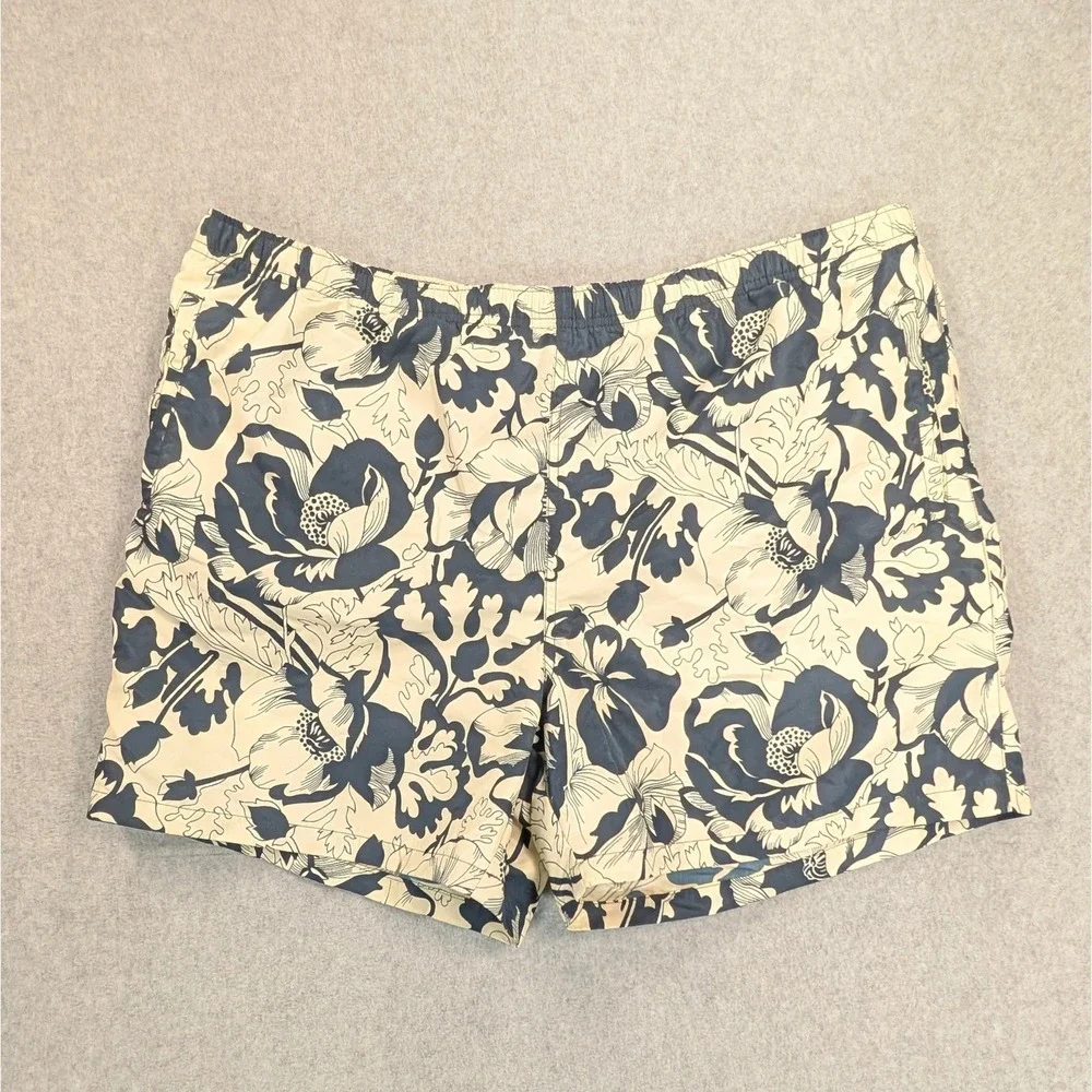 Polo Sport Ralph Lauren‎ Mens XL 20x5 Floral Swim Trunks Blue Cream Board Shorts